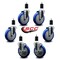 Service Caster Regency 600CASTER6 5'' Replacement Caster Set with Brakes, 6PK REG-EX20S514-PPUB-BLUE-4-TLB-2-112 - alternate 2